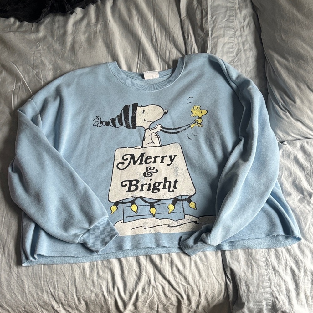 Target Blue Snoopy Crew Neck Sweater